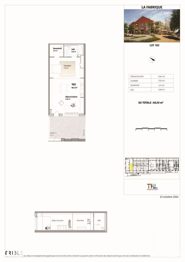 Appartement F2 à vendre - 2 pièces - 60.0 m2 - MULHOUSE - 68 - ALSACE - Century 21 Weiblen Immeubles