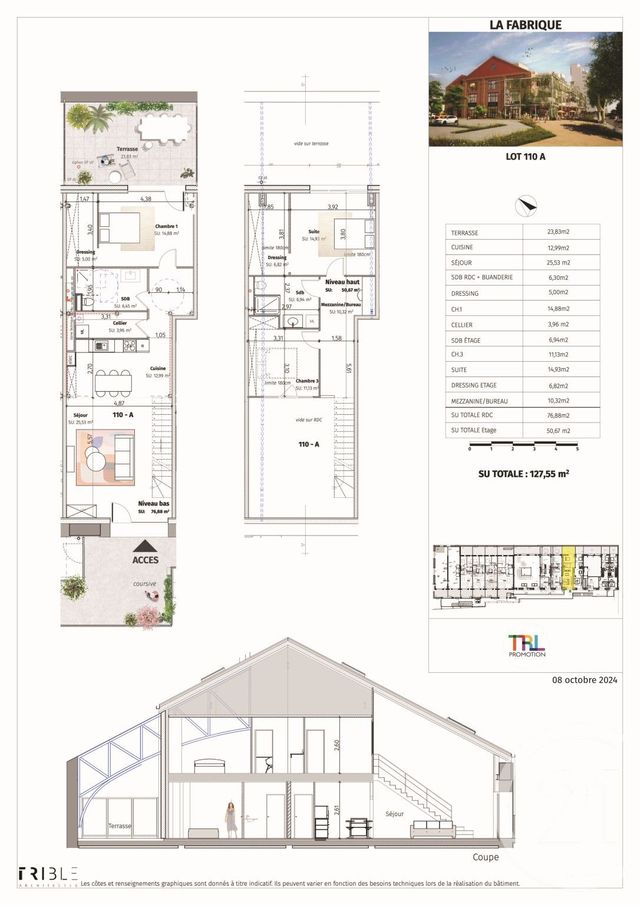 Appartement Duplex à vendre - 4 pièces - 118.8 m2 - MULHOUSE - 68 - ALSACE - Century 21 Weiblen Immeubles